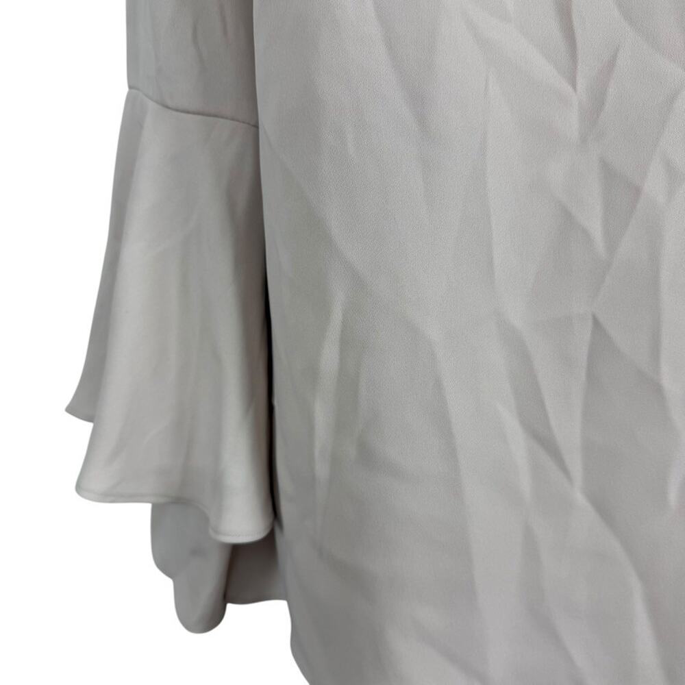 Chicos Bell Flare Sleeve Ecru Neutral Blouse Top Shirt Career sz 0 / 4 / 6 - Picture 6 of 16